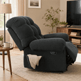 thumbnail image 2 of Homy Casa Overstuffed Manual Recliner Chair with Footrest and Side Pocket, Lounge Chair for  Living Room, 2 of 9