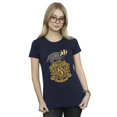 thumbnail image 2 of Harry Potter Womens Hufflepuff Sketch Crest Cotton T-Shirt, 2 of 3