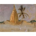 thumbnail image 2 of Jan Ciągliński 18x15 Gold Ornate Wood Frame and Double Matted Museum Art Print Titled - Mumbai. from the Journey to India (1907), 2 of 4
