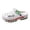 A-White92, variant on Mens Garden Clogs Sport Print Thick Closed Toe Slide Sandals Adjustable Strap Outdoor Beach Shoes