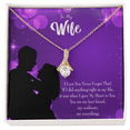 thumbnail image 2 of To My Wife  You Have my Heart Alluring Ribbon Necklace Message Card, 2 of 20