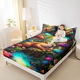 thumbnail image 3 of Erosebridal Cartoon Capybara Bed Sheets,Colorful Mushroom Fungus Planet King Sheets For Kids Teens 4pcs, 3 of 6