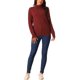 thumbnail image 2 of Suéter casual de manga larga de cuello alto INSPIRE CHIC para mujer, suéter grueso y cálido, top L color rojo vino, 2 of 5