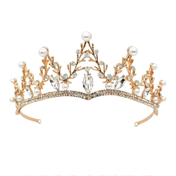 Disfraz de Úrsula Mujer Corona Vofler Tiara Dorada Sirena Reina Malvada Bruja Elfa Concha Concha Coral Perla Rama Diadema Accesorios para Princesa Novia Adulto Niña Fiesta de Halloween Cumpleaños Boda