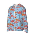 thumbnail image 2 of Balery Flamingo Men's Women's UPF 50+ Sun Protection Lightweight Hoodie Performance Long Sleeve Shirt for Fishing Running-Small, 2 of 9