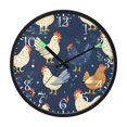 thumbnail image 2 of Voice Activated Clock with Glow Light 12 Inch Large Silent Wall Clock Battery Operated for Home Decor Chickens and Hens, 2 of 8