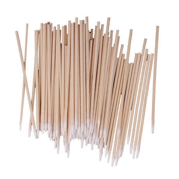 12x100pcs Bastoncillos De Algodón Laboratorio Mango De Madera Aplicador De Maquillaje 10cm Sunnimix Cotonetes