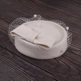 thumbnail image 4 of Sombrero fascinador Yinane de Fieltro de Lana Vintage para Mujer blanco, 4 of 8