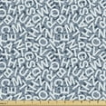 thumbnail image 1 of Alphabet Fabric by the Yard Upholstery, Illustration of Sky Tone Monochrome Design Jumble Letters Educational, Decorative Fabric for DIY and Home Accents, 5 Yards, Blue Grey Pale Blue by Ambesonne, 1 of 4