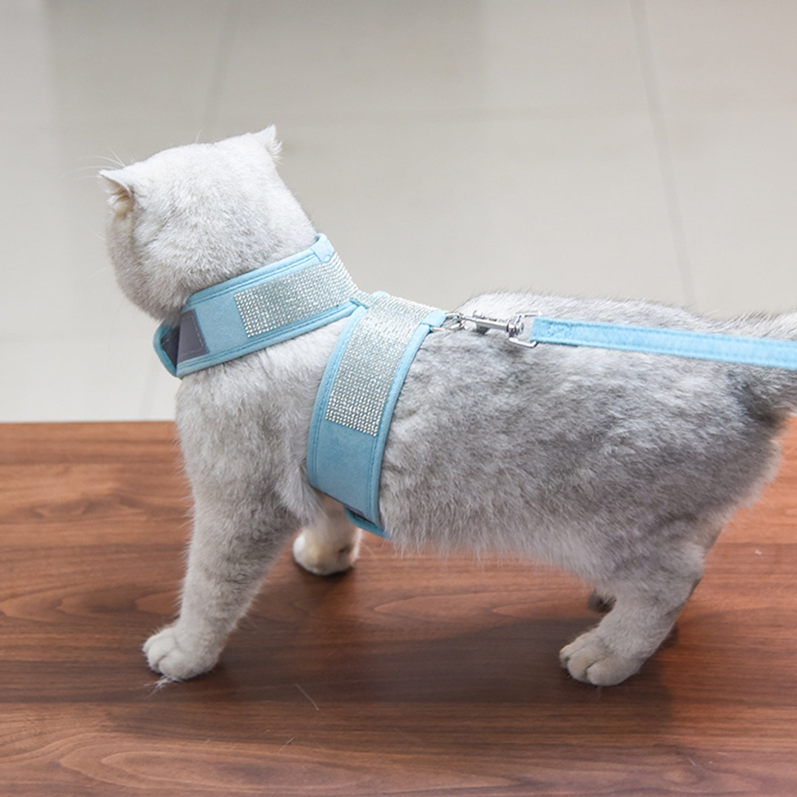 DOPI Pet Harness K-shaped Anti-escape Rhinestone Inlaid Pet Dogs Cats Chest Strap Pet Supplies
