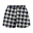 thumbnail image 5 of Women Pajamas Shorts Y2k Elastic Waist Vintage Plaid Boxer Shorts Cute Gingham Sleep Loungewear Bottoms, 5 of 5