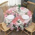 thumbnail image 3 of Pioneer Flower Floral Print Pattern Round Tablecloth 60"x60",Wrinkle Wipeable Table Cloth for Kitchen Dining Room Picnic Patio Party, 3 of 6