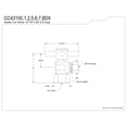 thumbnail image 2 of Kingston Brass CC43106DX 1/2-Inch FIP x 3/8-Inch O.D. Comp Quarter-Turn Angle Shut-Off Valve in Polished Nickel, 2 of 4