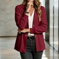 thumbnail image 5 of Chiccall Women’s Sweatshirt Blazer Jacket, Long Sleeve Lapel Shoulder Pads Lined Office Casual Sport Coat with Pockets, Loose Fit Work Outerwear for Daily Business, 5 of 9
