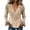 Beige_#05, variant on Womens Western Cowboy Suede Fringe Shirt Long Sleeve Slim Fit V Neck Pullover Top with Tassel Trim Casual Style