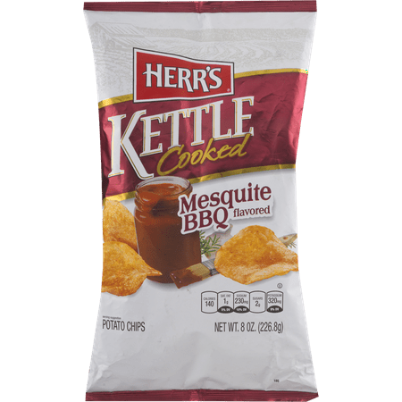 Herr's Kettle Cooked Mesquite BBQ Potato Chips 7.5 oz. (3