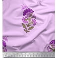 thumbnail image 1 of Soimoi Purple Rayon Fabric Insect,Leaves & Floral Block Print Fabric by The Yard 56 Inch Wide, 1 of 1