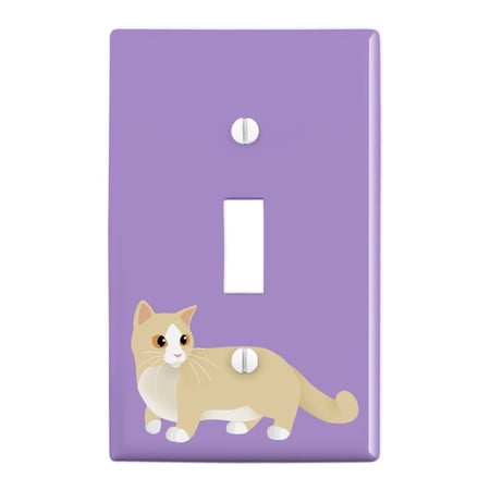 Munchkin Cat Plastic Wall Decor Toggle Light Switch Plate Cover