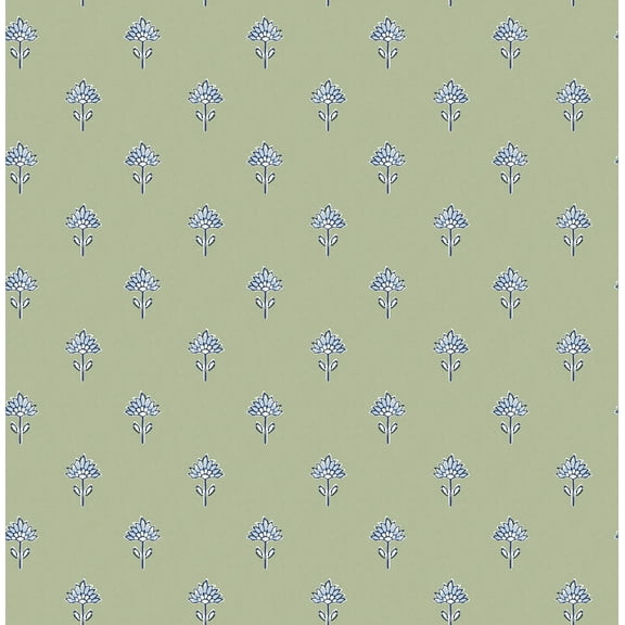 Chesapeake Surdiva Green Floral Fan Wallpaper