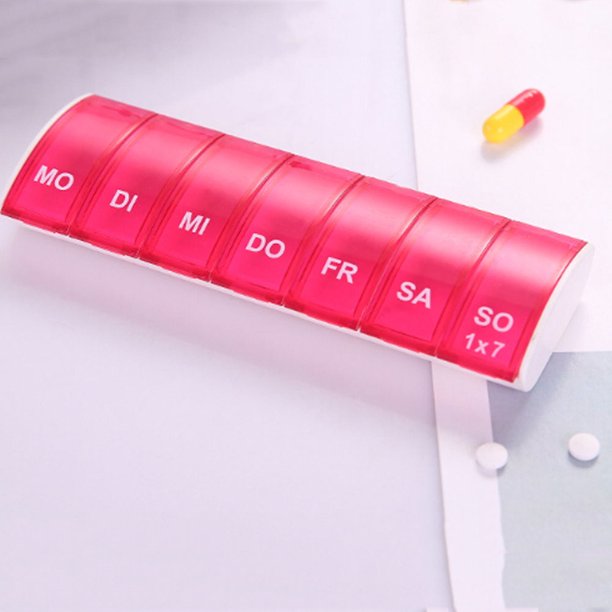 AkoaDa Weekly Pill Organizer Arthritis Friendly, BPA Free Travel 7 Day