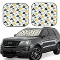 thumbnail image 2 of Daiia Cute Elephant 2PCS Car Windshield Sun Shade, Foldable Sun Shield for Car Front Window, Auto Sun Blocker Visor Protector Universal for Truck SUV Pickup-Small, 2 of 7