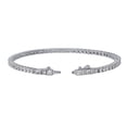 thumbnail image 2 of BERRICLE Sterling Silver Round Cut Cubic Zirconia CZ Fashion Tennis Bracelet for Women, Rhodium Plated, 7.5 inch, 2 of 6