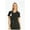 Black, variant on iFlex Women Scrubs Top V-Neck Knit Panel CK605