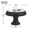 thumbnail image 4 of 4 Pcs Merry Chrismas Knobs for Kitchen Cabinet Cupboard Dresser Bookcase Drawer Pulls Handles Round Home Decor, 4 of 8