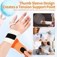 thumbnail image 4 of Wrist Brace for Sprained Wrist, Wrist Wrap Support, Carpal Tunnel Wrist Brace, Compression Wrist Brace, Breathable Wrist Brace for Pain Relief Arthritis Tndonitis,Night Support,2 Pcs Beige-Orange, 4 of 7