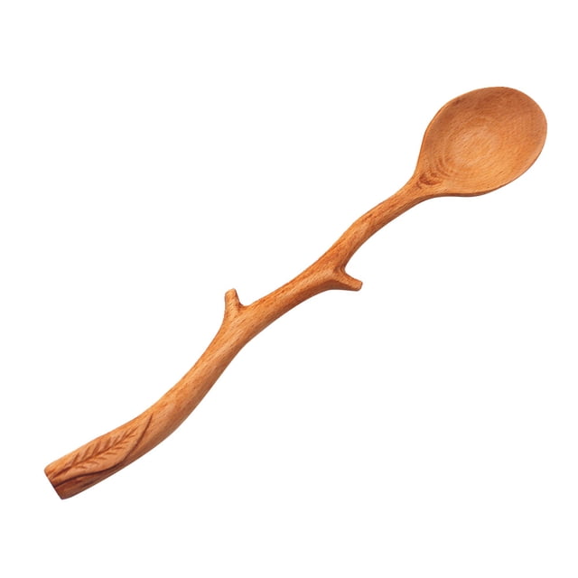MasteelfCA Japanese Style Beech Spoons Branch Shape Long Handle Scoop Coffee Stirring Spoon Tableware