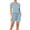 Blue, variant on Baqcunre Jumpsuits for Women Women's Summer Casual Round Neck Short Sleeved High Waisted Drawstring Tie Up Jumpsuit Shorts Jumpsuits for Women Dressy One Piece Jumpsuits for Women