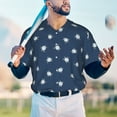 thumbnail image 5 of Zufioo Turtle Print Men's Baseball Short Sleeve, Moisture Wicking Button-Down Hip Hop Tee-3X-Large, 5 of 7