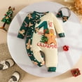 thumbnail image 2 of HCNTES Baby Girl Christmas Outfit Romper Pants Set Fall Winter Clothes First Christmas Outfits(G93-Green,12-18 Months), 2 of 9
