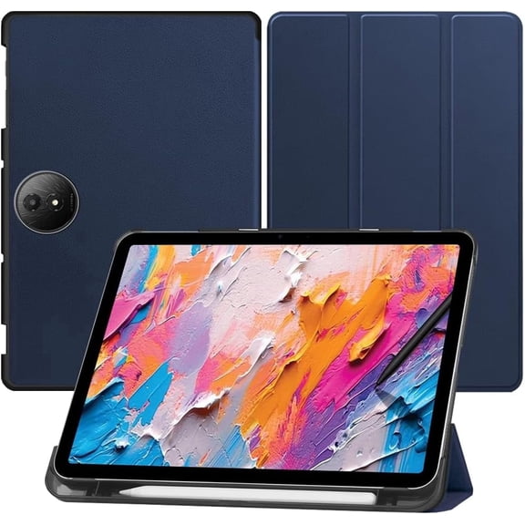[lihoulai] for TCL NXTPaper 11 Plus Tablet Case,TCL Tablet 11.5Inch Case, Ultra Thin, Protective Case, Trifold, Magnetic Closure, Stand, Shockproof, Ultra Lightweight, with Pencil Holder, Sea Blue