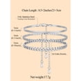 thumbnail image 5 of FindChic 3pcs Layered Anklets for Women Stainless Steel Herringbone Chain Cuban Link Tennis Ankle Bracelet Set Adjustable Foot Chain Waterproof Summer Beach Jewelry Gifts for Mom Daughter, 5 of 7