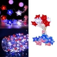 thumbnail image 1 of Flag Copper Wire Lamp Fourth Of July Flag LED String Five Pointed Star String Lights Fourth Of Mantle Christmas Lights Plug in String Lights Warm Plug in Christmas Icicle Lights Warm Outdoor, 1 of 3