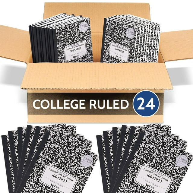 Cuaderno EPI 24 unidades tamaño universitario rayado 24.7 x 19 cm tapa dura
