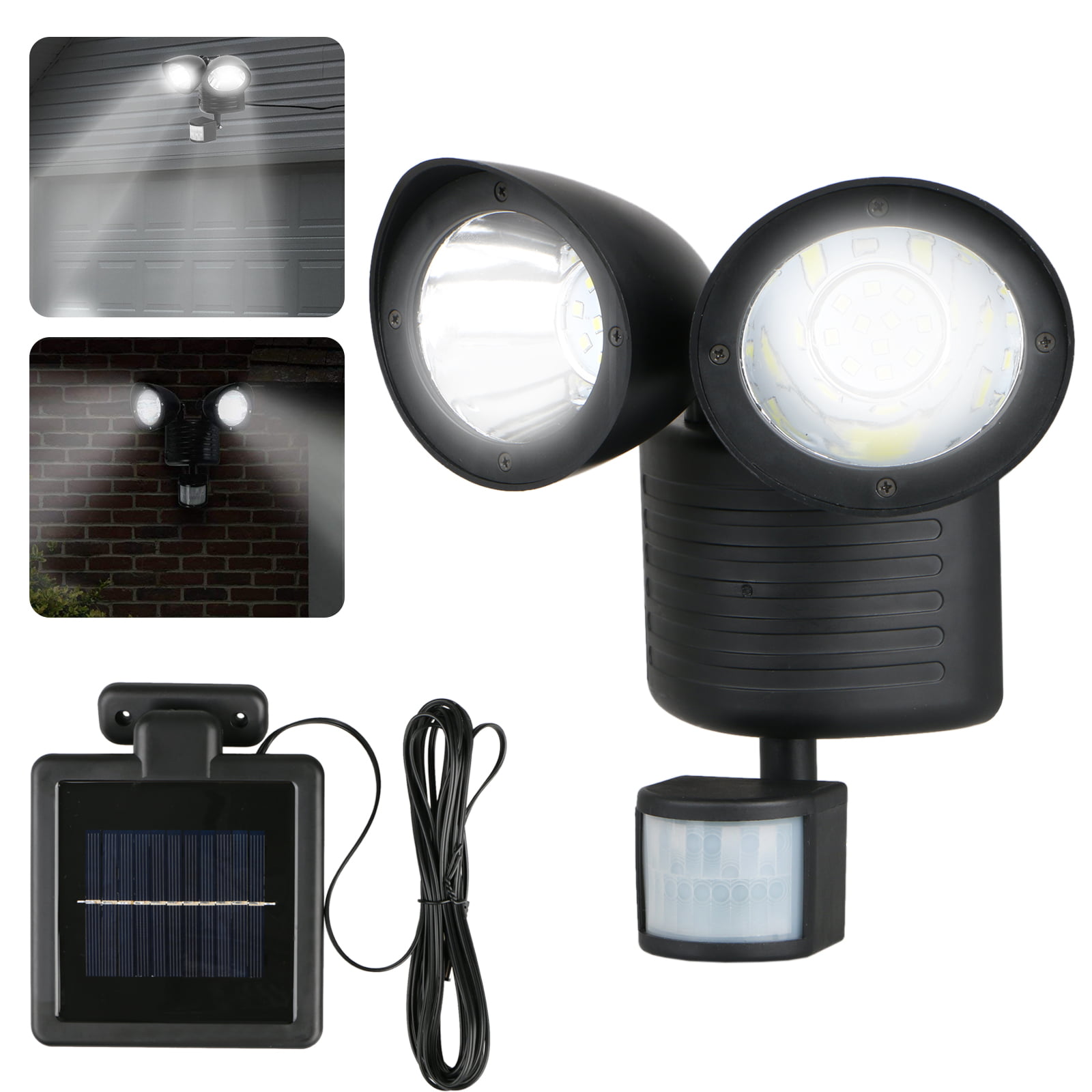 22 LED Dual Security Detector Solar Spot Light Motion Sensor Outdoor Floodlight