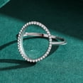 thumbnail image 5 of 925 Sterling Silver Oval Diamond Ring For Women, Gold Plated Inlaid Artificial Gemstones, Simple Style, Width 1.54 cm, Weight 1.53 g, 5 of 5