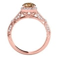thumbnail image 3 of Mauli Jewels Rings for Women 1.15 Carat Diamond And Moragnite Ring 4-prong 14k Rose Gold, 3 of 6