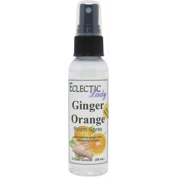 Ginger Orange Room Spray by Eclectic Lady (Double Strength), 4 Ounces, Fragrant Aromatic Room Mist For Home, Room, Office