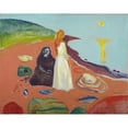 thumbnail image 3 of Edvard Munch 14x12 Black Modern Framed Museum Art Print Titled - Two Women on the Shore II (1933-35), 3 of 5