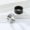 thumbnail image 4 of PAMTIER Men's Women's Stainless Steel 11MM Classic Love Rainbow Wedding Band Gay Lesbian LGBT Pride Rotatable Ring Black Size 10, 4 of 5