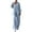 Light Blue, variant on Autumn Plus Size 2 Piece Sets for Women Solid Color Retro Classic Wersatile Casual Cotton Linen Shirt Drawstring Wide Leg Pants Set Long Sleeved Round Neck Top/Shirt Set