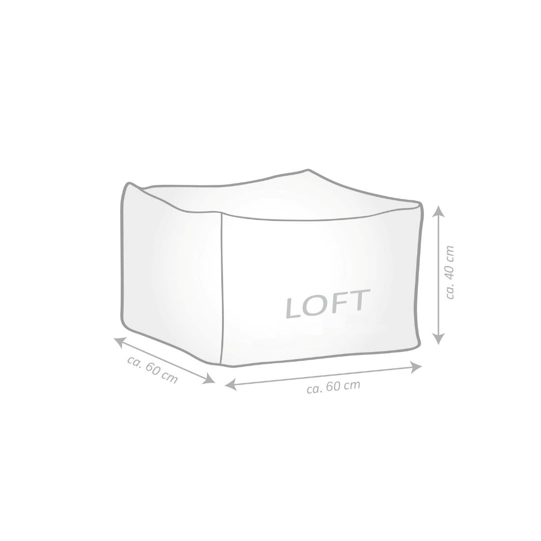 Gouchee Home Loft Felt – Pouf en feutre synthétique moutarde avec rembourrage en billes de polystyrène, housse amovible et lavable en machine, pour salon ou bureau