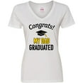 thumbnail image 3 of Inktastic Congrats My Dad Graduated with cap Women's V-Neck T-Shirt, 3 of 5