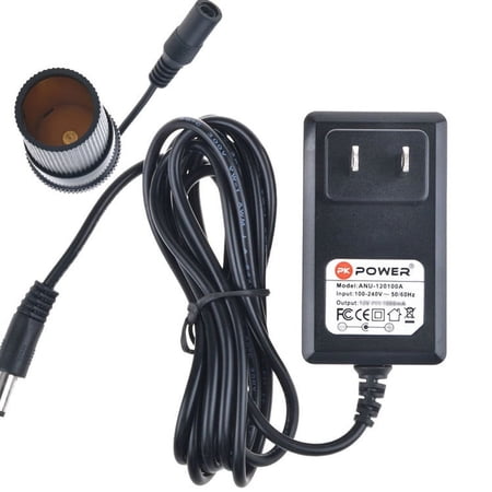 PKPOWER 6.6FT Cable 12 Volt DC 12VDC 2A Adapter Power Supply Power Cord Power Cable Charger For Sunforce AC/DC Power Electrical Converter Wall Outlet To Auto Car Truck