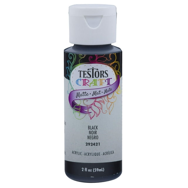 Pintura acrilica Testors 292421 Black Matte 59 ml
