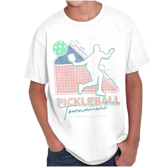 Pickleball Southern Championship Crewneck T Shirts Boy Girl Teen Brisco Brands S