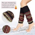 thumbnail image 2 of Socks Women Leg Warmers Knee Socks Bohemia Crochet Knit Tube Tube Legs Warmer Leg Socks Striped Socks Thick Dance Socks Long Leg Warmers Type 3, 2 of 4